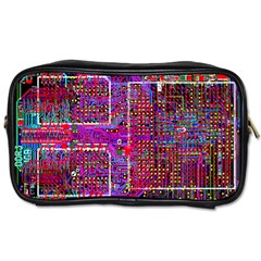 Technology Circuit Board Layout Pattern Toiletries Bag (two Sides) by Ket1n9