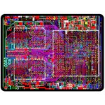 Technology Circuit Board Layout Pattern Fleece Blanket (Large) 80 x60  Blanket Front