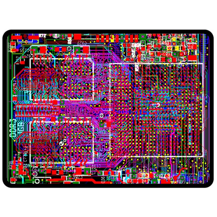 Technology Circuit Board Layout Pattern Fleece Blanket (Large)