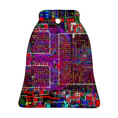 Technology Circuit Board Layout Pattern Ornament (bell) by Ket1n9