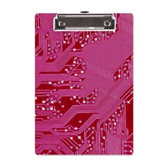 Pink Circuit Pattern A5 Acrylic Clipboard by Ket1n9