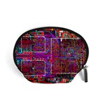 Technology Circuit Board Layout Pattern Accessory Pouch (Small) Front