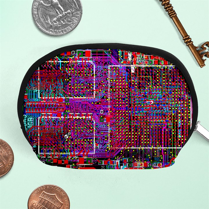 Technology Circuit Board Layout Pattern Accessory Pouch (Medium)