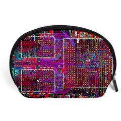 Technology Circuit Board Layout Pattern Accessory Pouch (large) by Ket1n9