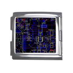 Technology Circuit Board Layout Mega Link Italian Charm (18mm) by Ket1n9