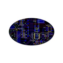 Technology Circuit Board Layout Sticker Oval (100 Pack) by Ket1n9