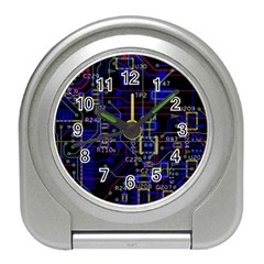 Technology Circuit Board Layout Travel Alarm Clock by Ket1n9