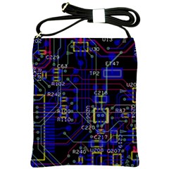 Technology Circuit Board Layout Shoulder Sling Bag by Ket1n9