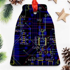 Technology Circuit Board Layout Bell Ornament (two Sides) by Ket1n9