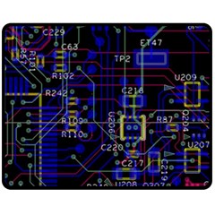 Technology Circuit Board Layout Two Sides Fleece Blanket (medium) by Ket1n9