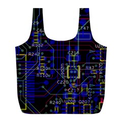 Technology Circuit Board Layout Full Print Recycle Bag (l) by Ket1n9