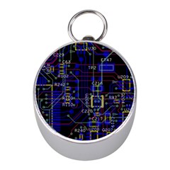 Technology Circuit Board Layout Mini Silver Compasses by Ket1n9