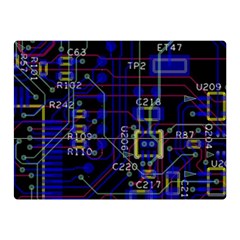 Technology Circuit Board Layout Two Sides Premium Plush Fleece Blanket (mini) by Ket1n9