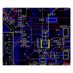 Technology Circuit Board Layout Two Sides Premium Plush Fleece Blanket (small) by Ket1n9