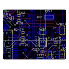 Technology Circuit Board Layout Two Sides Premium Plush Fleece Blanket (large) by Ket1n9