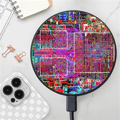 Technology Circuit Board Layout Pattern Wireless Fast Charger(black) by Ket1n9