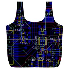 Technology Circuit Board Layout Full Print Recycle Bag (xxl) by Ket1n9