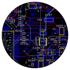 Technology Circuit Board Layout Round Trivet by Ket1n9