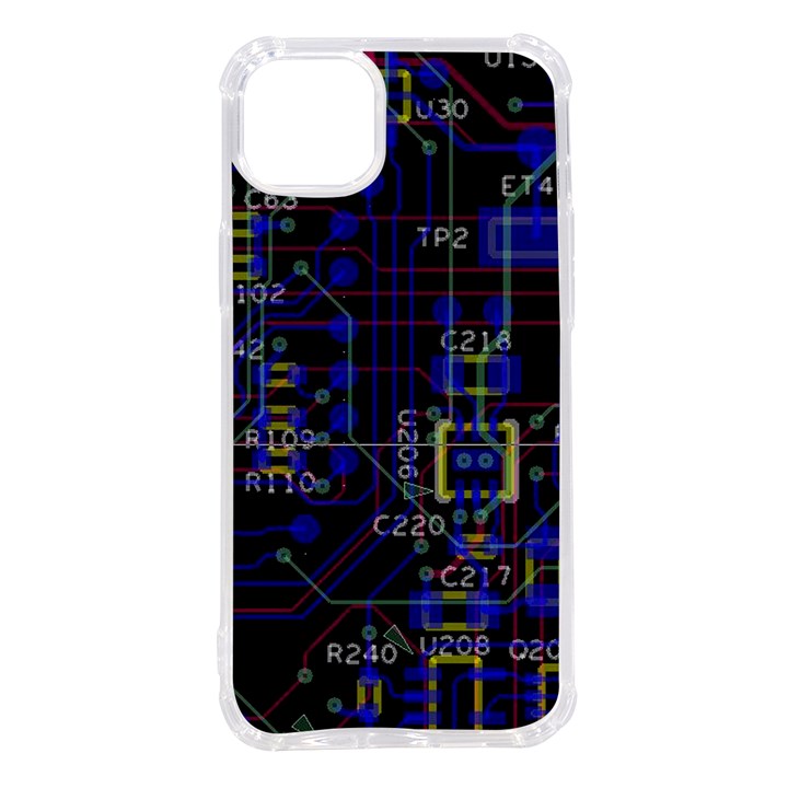 Technology Circuit Board Layout iPhone 14 Plus TPU UV Print Case