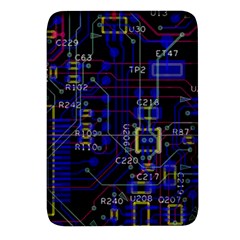 Technology Circuit Board Layout Rectangular Glass Fridge Magnet (4 Pack) by Ket1n9