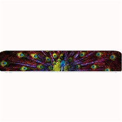 Beautiful Peacock Feather Small Bar Mat by Ket1n9