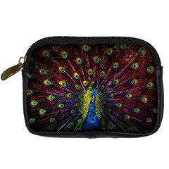 Beautiful Peacock Feather Digital Camera Leather Case by Ket1n9