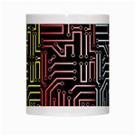 Circuit Board Seamless Patterns Set White Mug Center