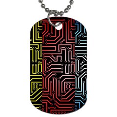 Circuit Board Seamless Patterns Set Dog Tag (one Side) by Ket1n9