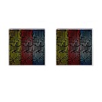 Circuit Board Seamless Patterns Set Cufflinks (Square) Front(Pair)