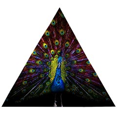 Beautiful Peacock Feather Wooden Puzzle Triangle by Ket1n9