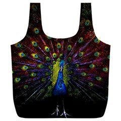 Beautiful Peacock Feather Full Print Recycle Bag (xxxl) by Ket1n9