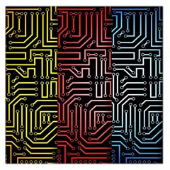 Circuit Board Seamless Patterns Set Square Satin Scarf (36  X 36 ) by Ket1n9