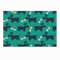 Happy-dogs Animals Pattern Postcards 5  X 7  (pkg Of 10) by Ket1n9