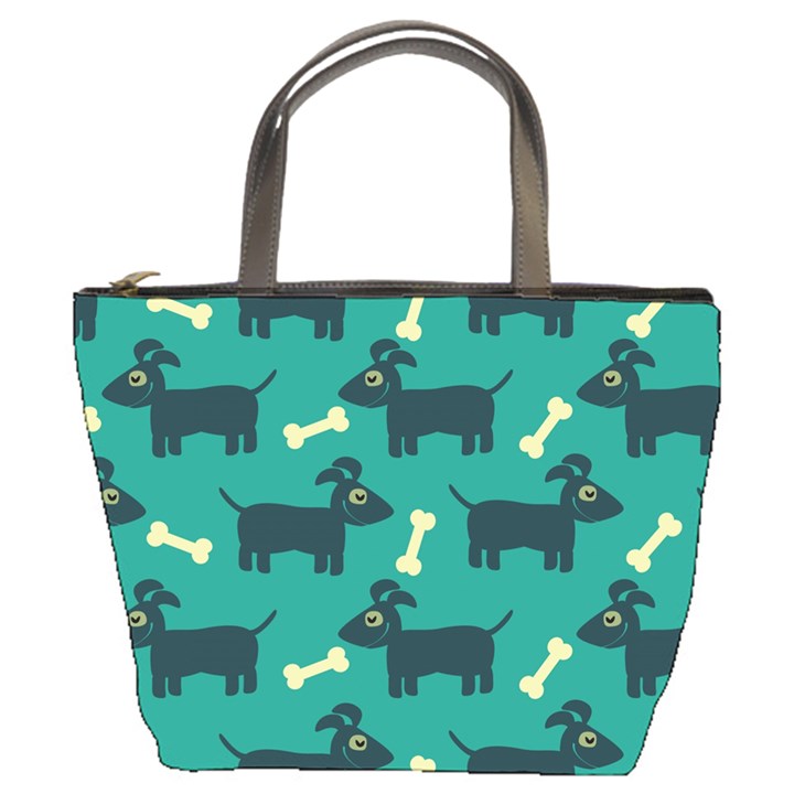 Happy-dogs Animals Pattern Bucket Bag