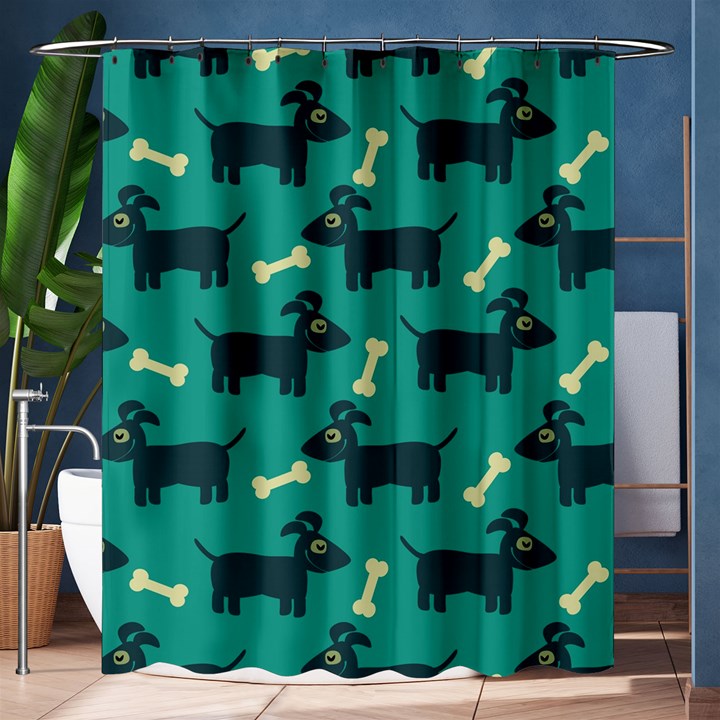 Happy-dogs Animals Pattern Shower Curtain 60  x 72  (Medium) 