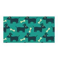 Happy-dogs Animals Pattern Satin Wrap 35  X 70  by Ket1n9