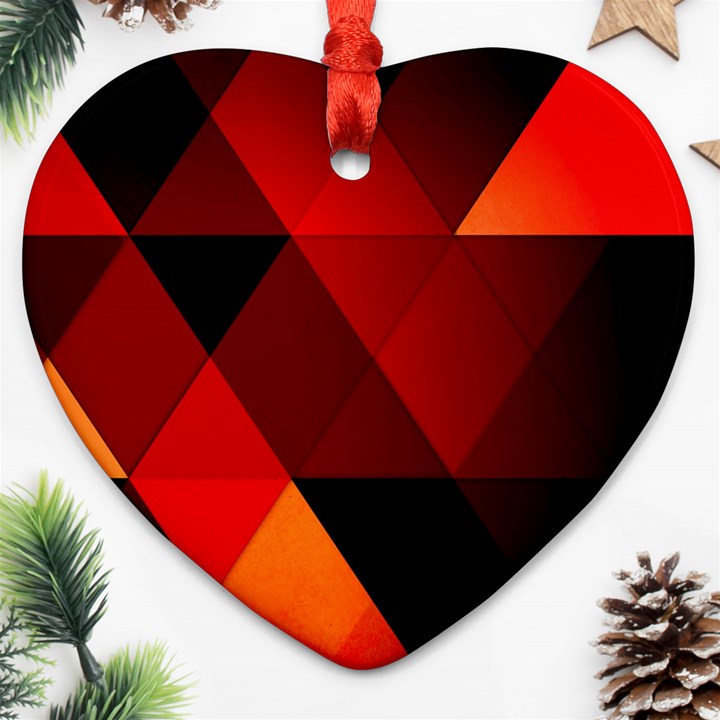 Abstract Triangle Wallpaper Ornament (Heart)