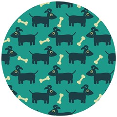 Happy-dogs Animals Pattern Wooden Puzzle Round by Ket1n9