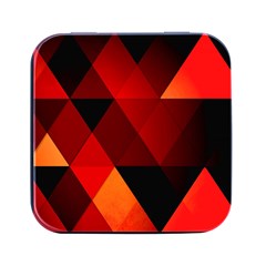 Abstract Triangle Wallpaper Square Metal Box (black) by Ket1n9