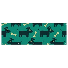 Happy-dogs Animals Pattern Banner And Sign 12  X 4  by Ket1n9