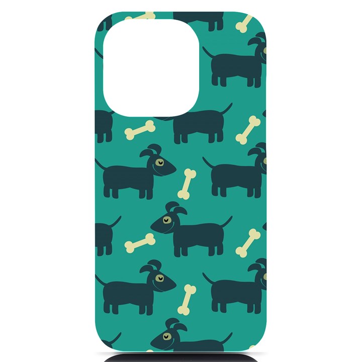 Happy-dogs Animals Pattern iPhone 14 Pro Black UV Print Case