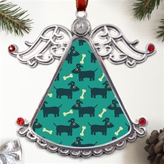 Happy-dogs Animals Pattern Metal Angel With Crystal Ornament by Ket1n9