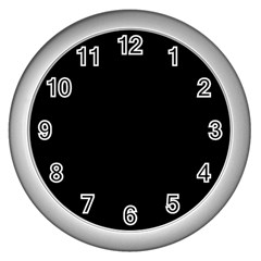 Black Wall Clock (silver)