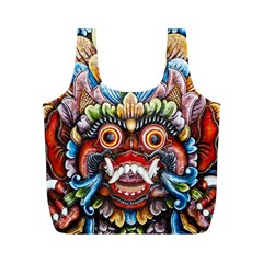 Wood Sculpture Bali Logo Full Print Recycle Bag (m) by Ket1n9