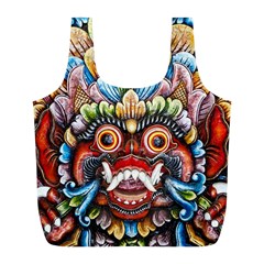 Wood Sculpture Bali Logo Full Print Recycle Bag (l) by Ket1n9