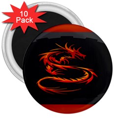 Dragon 3  Magnets (10 Pack)  by Ket1n9