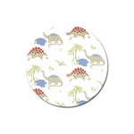 Dinosaur Art Pattern Magnet 3  (Round) Front