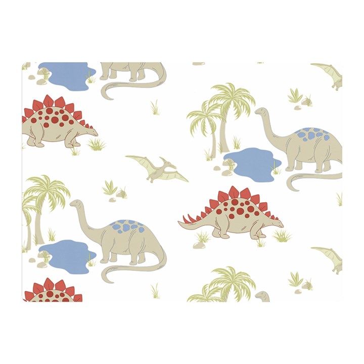 Dinosaur Art Pattern Two Sides Premium Plush Fleece Blanket (Mini)