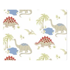 Dinosaur Art Pattern Two Sides Premium Plush Fleece Blanket (large) by Ket1n9