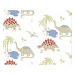 Dinosaur Art Pattern Two Sides Premium Plush Fleece Blanket (Large) 80 x60  Blanket Front